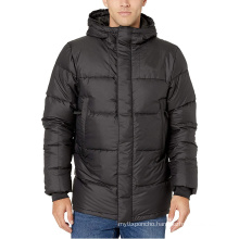 Plus Size Jackette for Men Black Winter Jacket Thick Warm Hooded Down Puffer Jacket